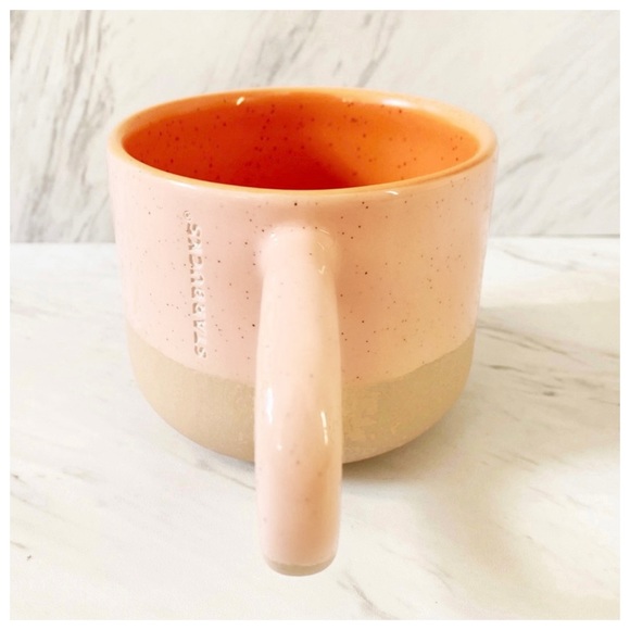 Starbucks 2017 Stoneware Two-Tone Mug Pink/Orange - Picture 2 of 6